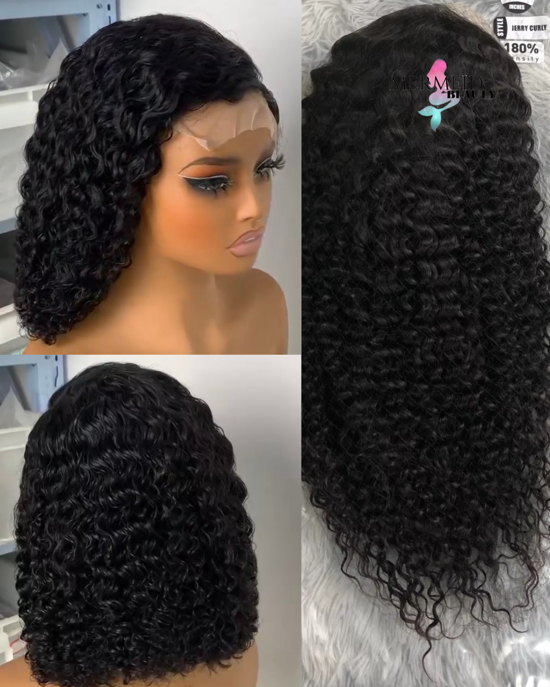 Perruque sans colle Jerry Curly « Baddie »